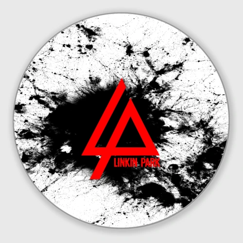 Круглый коврик для мышки Linkin Park spray gray