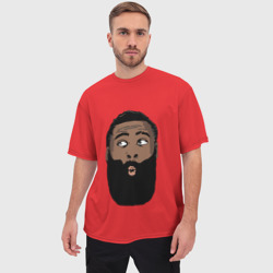 Мужская футболка oversize 3D James Harden - фото 2