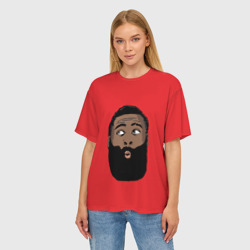 Женская футболка oversize 3D James Harden - фото 2