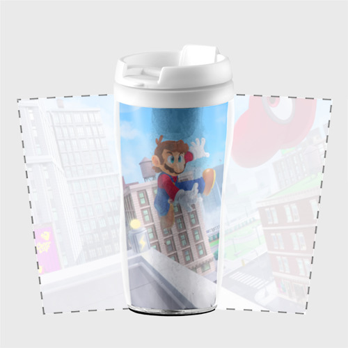 Термокружка-непроливайка Марио, цвет белый - фото 2