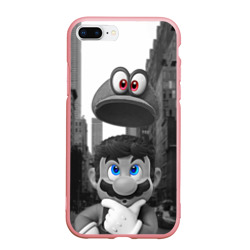Чехол для iPhone 7Plus/8 Plus матовый Super Mario Odyssey