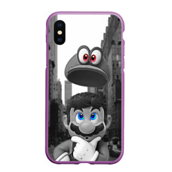 Чехол для iPhone XS Max матовый Super Mario Odyssey