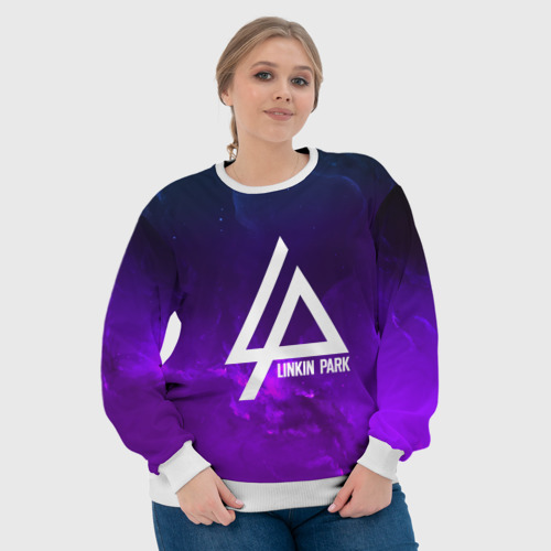 Женский свитшот 3D LINKIN PARK SPACE COLOR 2018, цвет 3D печать - фото 6