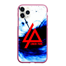 Чехол для iPhone 11 Pro Max матовый Linkin Park blue smoke