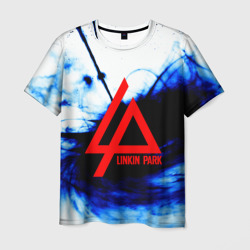 Мужская футболка 3D Linkin Park blue smoke