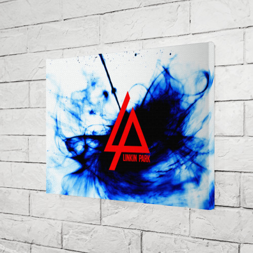 Холст прямоугольный Linkin Park blue smoke, цвет 3D печать - фото 3