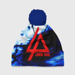 Шапка 3D c помпоном Linkin Park blue smoke