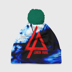Шапка 3D c помпоном Linkin Park blue smoke