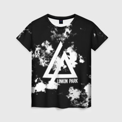 Женская футболка 3D Linkin Park smoke fire style