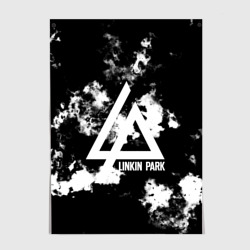 Постер Linkin Park smoke fire style