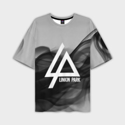 Мужская футболка oversize 3D Linkin Park smoke gray 2018