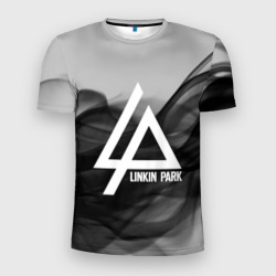 Мужская футболка 3D Slim Linkin Park smoke gray 2018