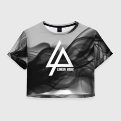 Женская футболка Crop-top 3D Linkin Park smoke gray 2018