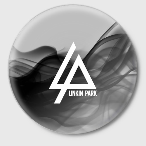 Значок Linkin Park smoke gray 2018, цвет белый