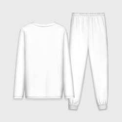 Пижама с принтом Чикаго Буллз для мужчины, вид сзади №1. Цвет основы: белый