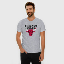 Мужская футболка хлопок Slim Чикаго Буллз - фото 2