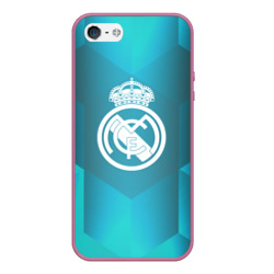 Чехол для iPhone 5/5S матовый Real Madrid Geometry Sport