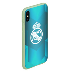 Чехол для iPhone XS Max матовый Real Madrid Geometry Sport - фото 2