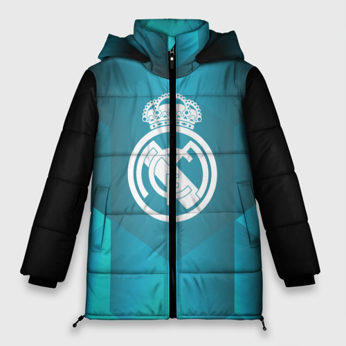 Женская зимняя куртка Oversize Real Madrid Geometry Sport, цвет красный