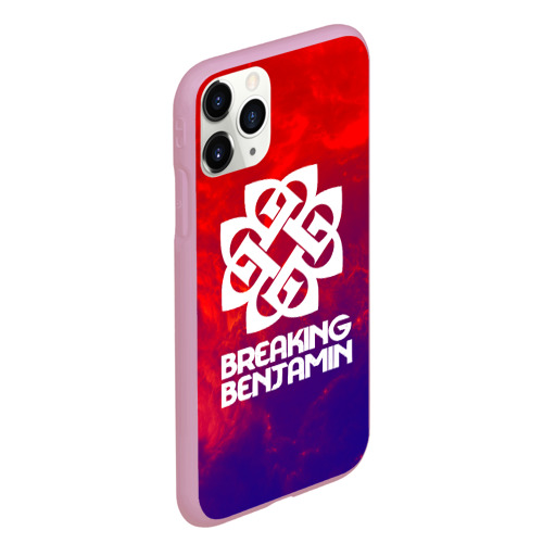 Чехол для iPhone 11 Pro Max матовый Breaking benjamin space rock, цвет розовый - фото 3