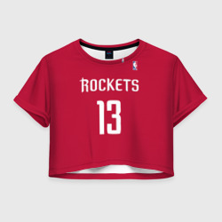 Женская футболка Crop-top 3D Houston Rockets