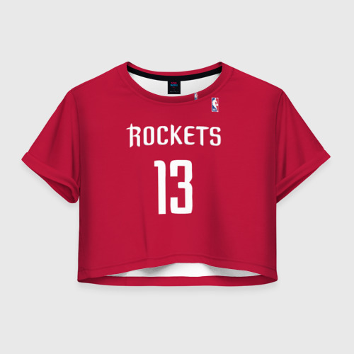 Женская футболка Crop-top 3D Houston Rockets, цвет 3D печать