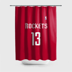 Штора 3D для ванной Houston Rockets