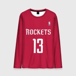 Мужской лонгслив 3D Houston Rockets