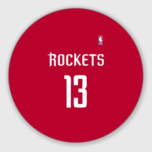 Круглый коврик для мышки Houston Rockets