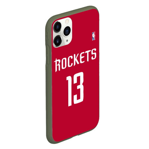 Чехол для iPhone 11 Pro матовый с принтом Houston Rockets, вид сбоку #3