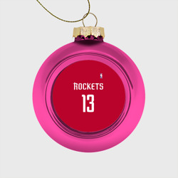 Ёлочный шар стеклянный/пластиковый Houston Rockets