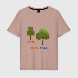 Мужская футболка хлопок Oversize Веб-дизайнеры HTML + css