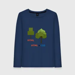 Женский лонгслив хлопок Веб-дизайнеры HTML + css
