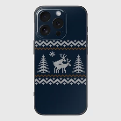 Чехол для iPhone 16 Pro силиконовый с защитой камеры Неприличные Олени