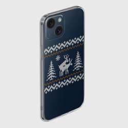 Чехол для iPhone 15 силиконовый с защитой камеры Неприличные Олени - фото 2