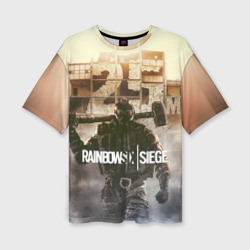 Женская футболка oversize 3D Rainbow Six Siege радуга 6 осада R6S