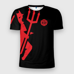 Мужская футболка 3D Slim F.c.m.u devil Манчестер Юнайтед Manchester united