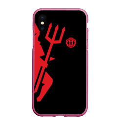 Чехол для iPhone XS Max матовый F.c.m.u devil Манчестер Юнайтед Manchester united