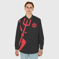 Мужская рубашка oversize 3D F.c.m.u devil Манчестер Юнайтед Manchester united - фото 2