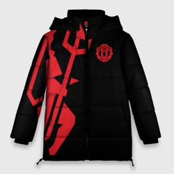 Женская зимняя куртка Oversize F.c.m.u devil Манчестер Юнайтед Manchester united