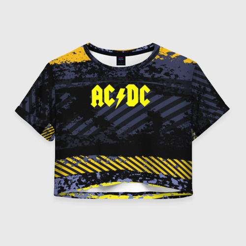 Женская футболка Crop-top 3D AC DC STREET COLLECTION, цвет 3D печать