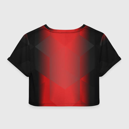 Женская футболка Crop-top 3D F.C.M.U 2018 Geometry Sport, цвет 3D печать - фото 2