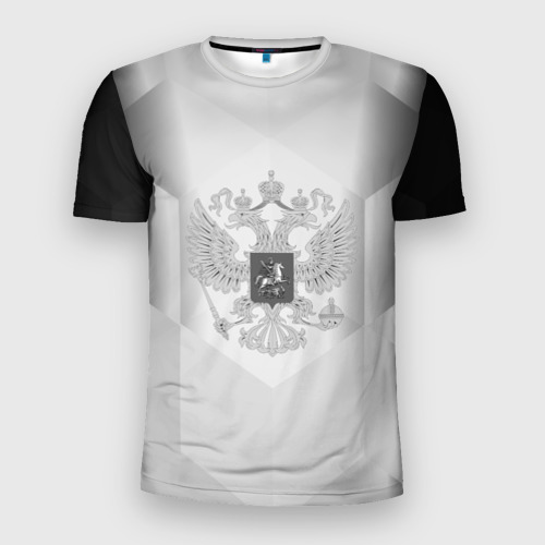 Мужская футболка 3D Slim RUSSIA - Black Collection, цвет 3D печать