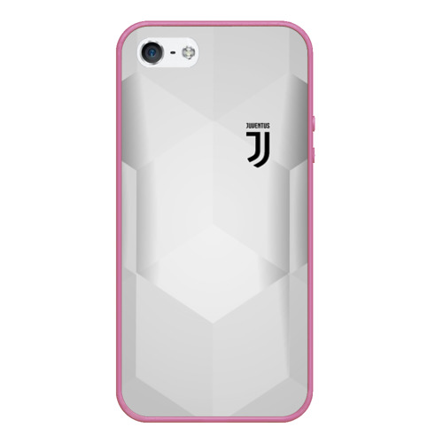 Чехол для iPhone 5/5S матовый Juventus Ювентус, цвет малиновый