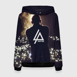 Женская толстовка 3D Linkin Park - Честер на сцене и огоньки