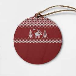 Деревянная игрушка круг Неприличные Олени