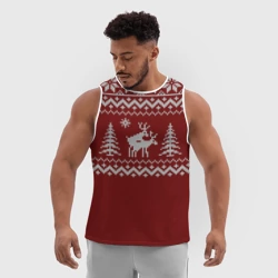 Мужская спортивная майка 3D Неприличные Олени - фото 2