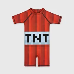 Детский купальный костюм 3D Minecraft TNT