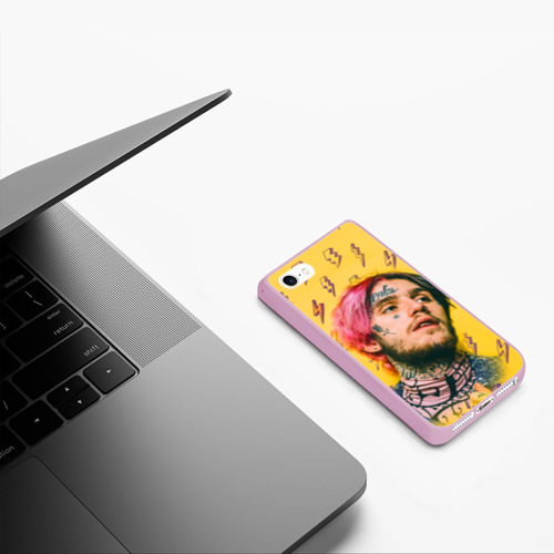 Чехол для iPhone 5/5S матовый Thunder Peep, цвет розовый - фото 5