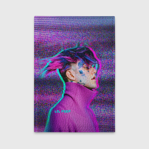 Обложка для автодокументов Glitch Peep, цвет фиолетовый